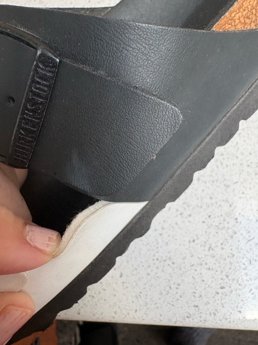 Birkenstock Two-Tone Black and White Arizona Sandals - Picture 9 of 9